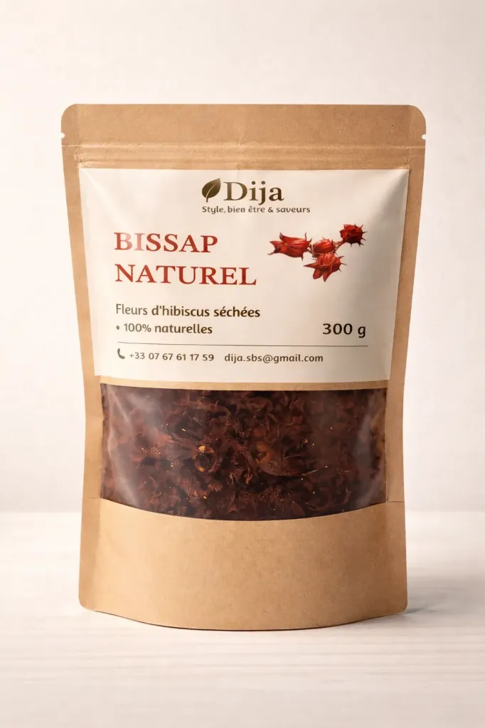 Bissap Naturel – Fleurs d’Hibiscus Séchées 300 g