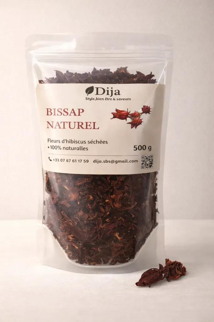 Bissap Naturel – Fleurs d’Hibiscus Séchées 500 g