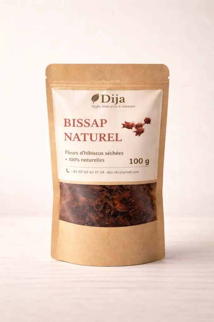 Bissap Naturel – Fleurs d’Hibiscus Séchées 100g